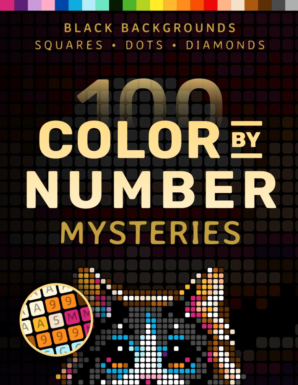 HueCell™ - 100 Color By Number Mysteries Book